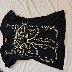 Black tee, medium, Harley Davidson